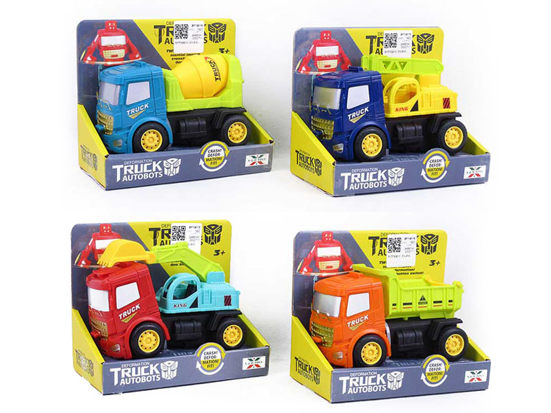 Friction Transforms Construction Truck(4S4C) toys