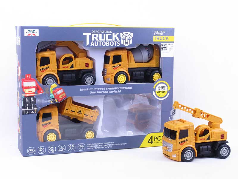 Friction Transforms Construction Truck(4in1) toys