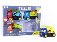 Friction Transforms Construction Truck(4in1)
