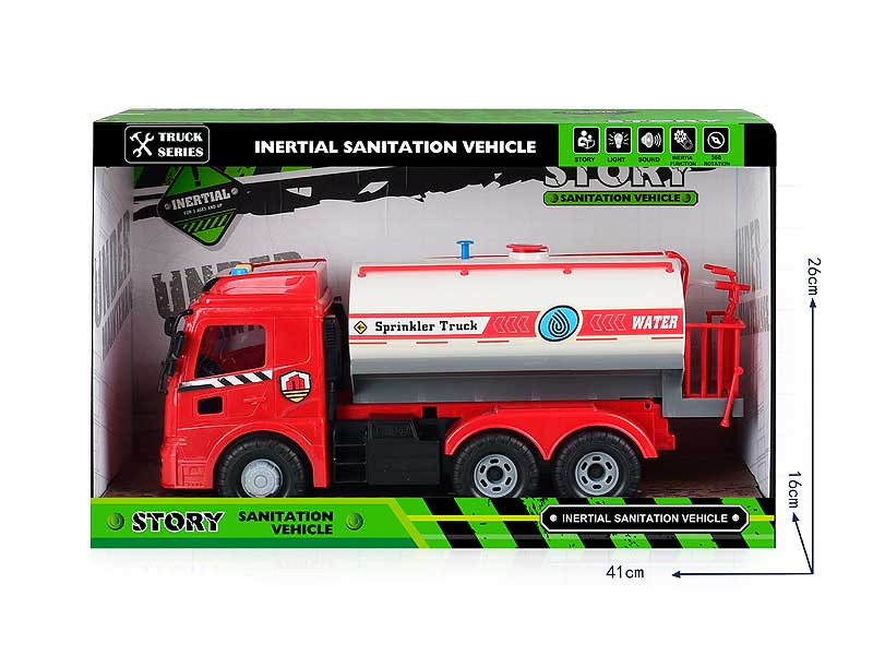 Friction Sanitation Truck W/L_S toys