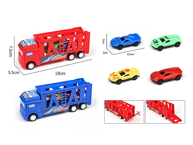 Friction Tow Truck & Free Wheel Racing Car(2C) toys