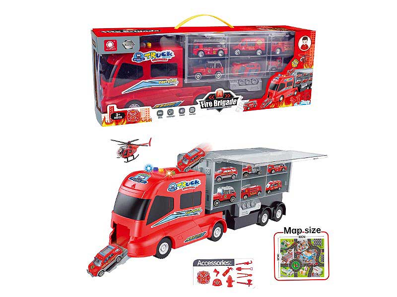 Friction Story Telling Fire Engine Set W/L_M toys