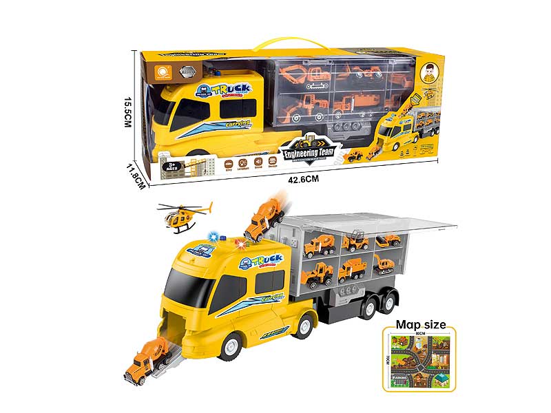 Friction Story Telling Engineering Truck Set W/L_M toys