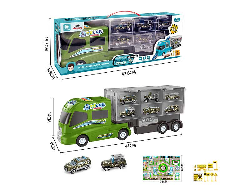 Friction Military Storage Truck Set toys