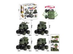 Friction Stunt Military Car(4in1)