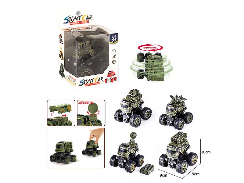 Friction Stunt Military Car(4S) toys