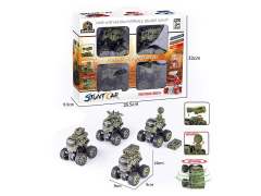 Friction Stunt Military Car(4in1)