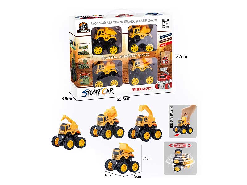 Friction Stunt Construction Truck(4in1) toys