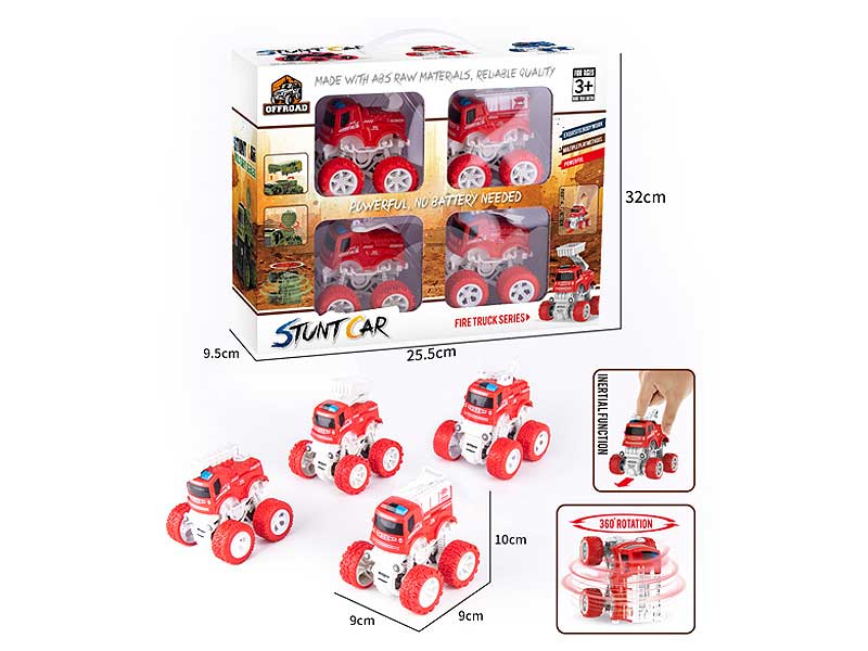 Friction Stunt Fire Engine(4in1) toys