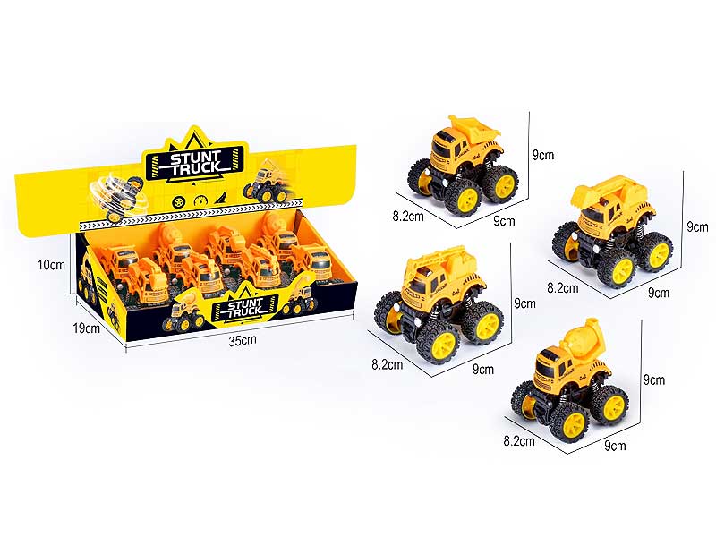 Friction Stunt Construction Truck(8in1) toys