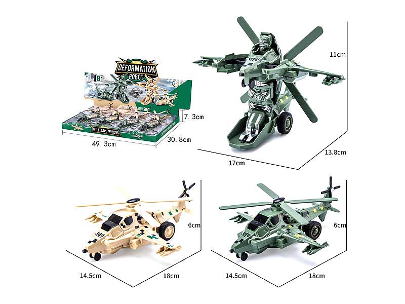 Friction Transforms Battleplan(8in1) toys