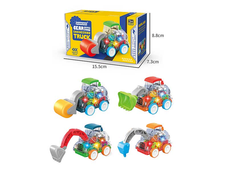 Friction Construction Truck W/L(4S4C) toys