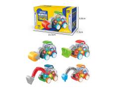 Friction Construction Truck W/L(4S4C) toys