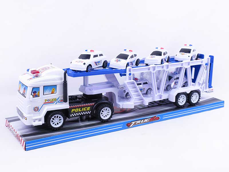 Friction Truck Tow Free Wheel Police Car toys