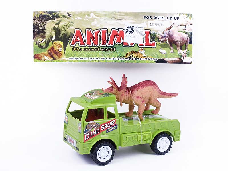 Friction Truck & Triceratops(2C) toys