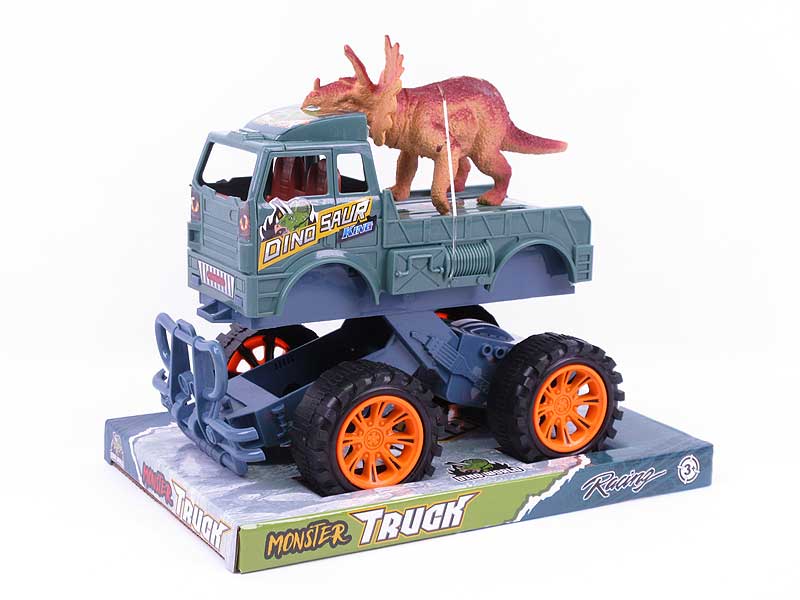 Friction Truck & Triceratops(2C) toys