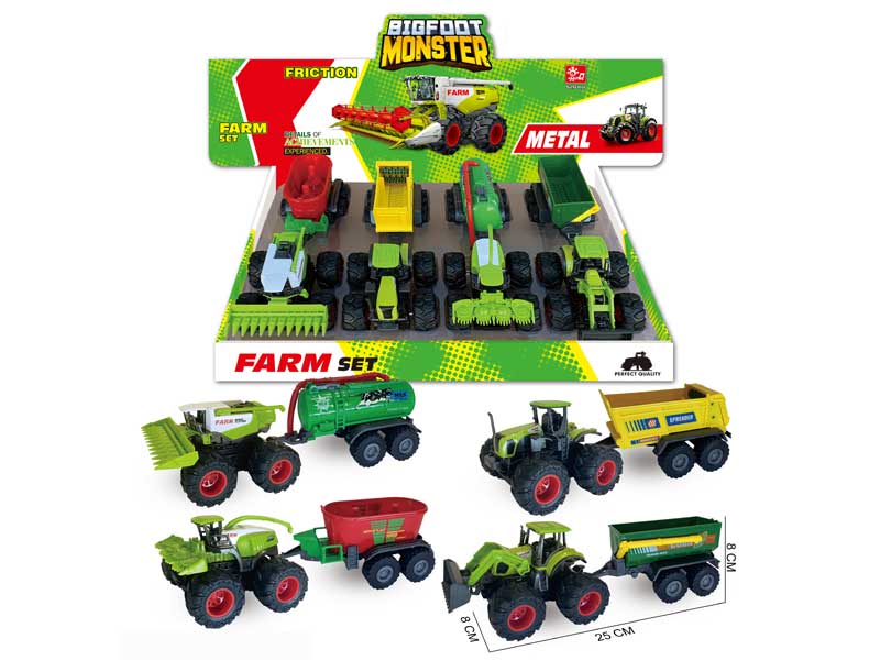 Die Cast Farm Truck Friction(4in1) toys