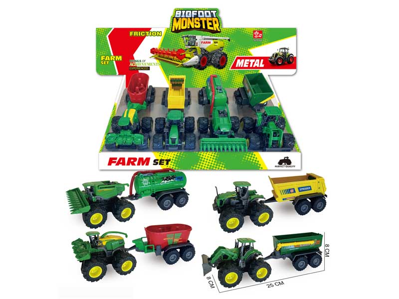 Die Cast Farm Truck Friction(4in1) toys