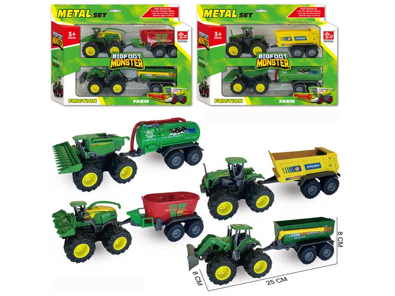 Die Cast Farm Truck Friction(2in1) toys