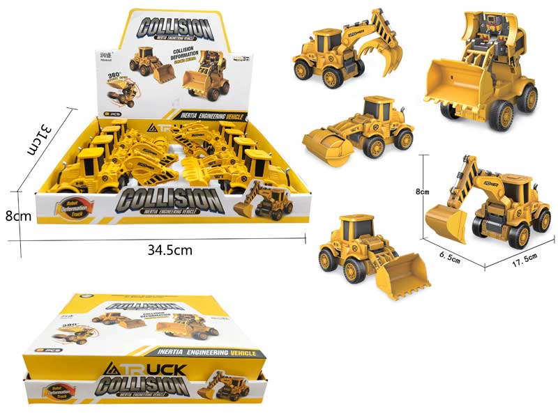 Friction Transforms Construction Truck(8in1) toys