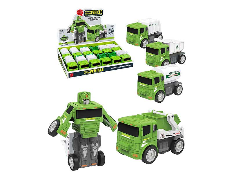 Friction Transforms Sanitation Truck(12in1) toys