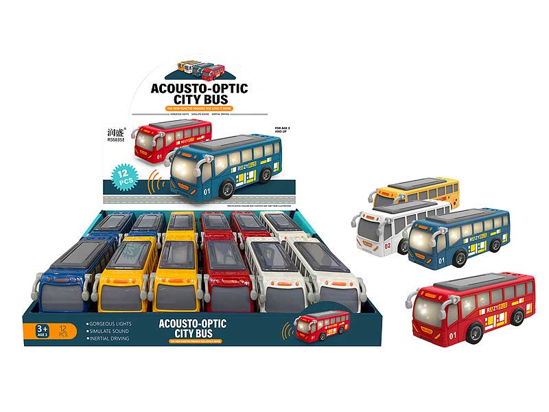 Friction Autobus W/L_S(12in1) toys