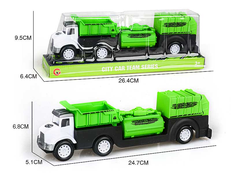 Friction Sanitation Truck toys