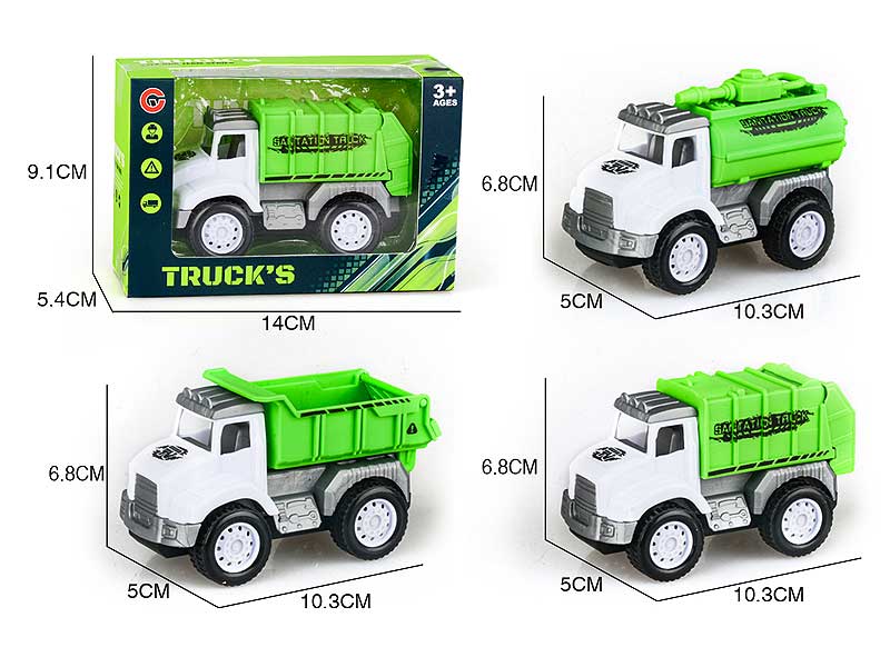 Friction Sanitation Truck(3S) toys