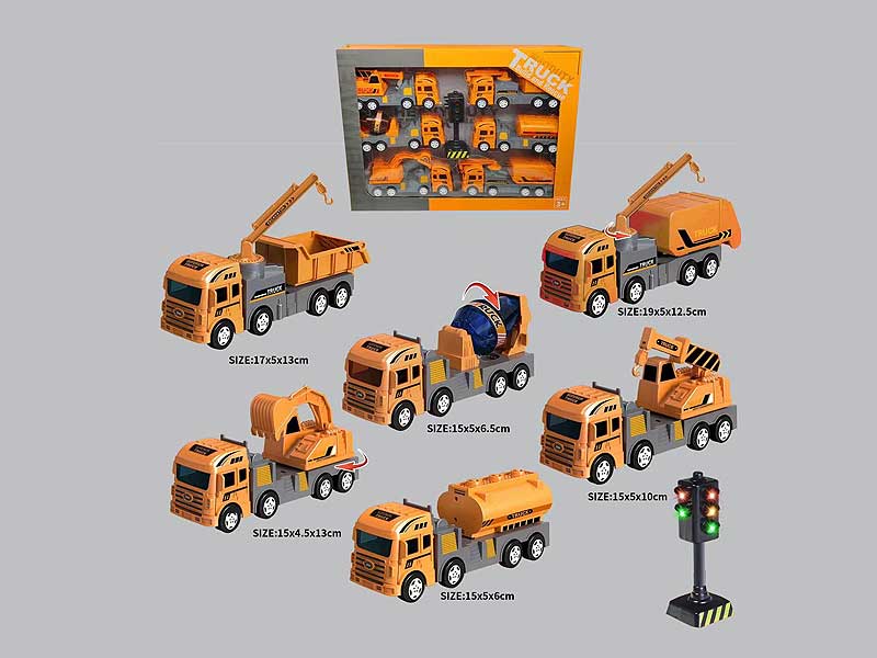 Friction Construction Truck Set(6in1) toys