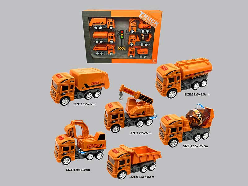 Friction Construction Truck Set(6in1) toys