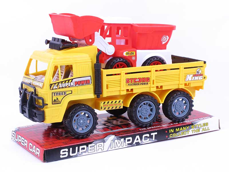 Friction Construction Truck Tow Free Wheel Farmer Truck(3C) toys