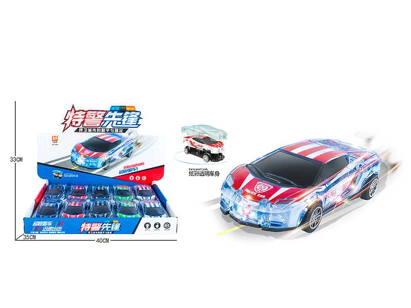 Friction Police Car W/L_M(10in1) toys