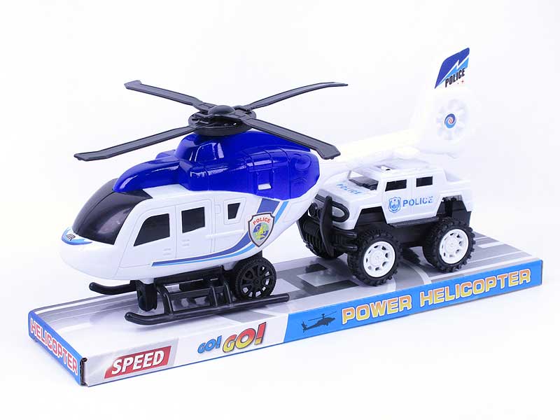 Fricton Helcopter & Free Wheel Police Car toys