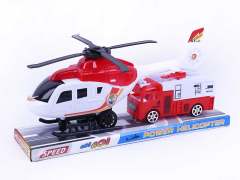 Fricton Helcopter & Free Wheel Fire Engine toys