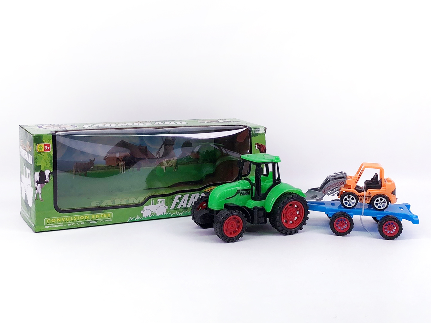 Friction Farmer Tractor Set toys