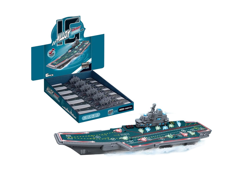 Die Cast Aircraft Carrier Friction W/L_M(6in1) toys