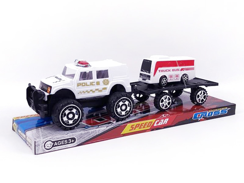Friction Cross-country Police Car Tow Free Wheel Bus(4S4C) toys
