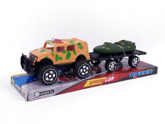 Friction Cross-country Police Car Tow Boat(4S2C)