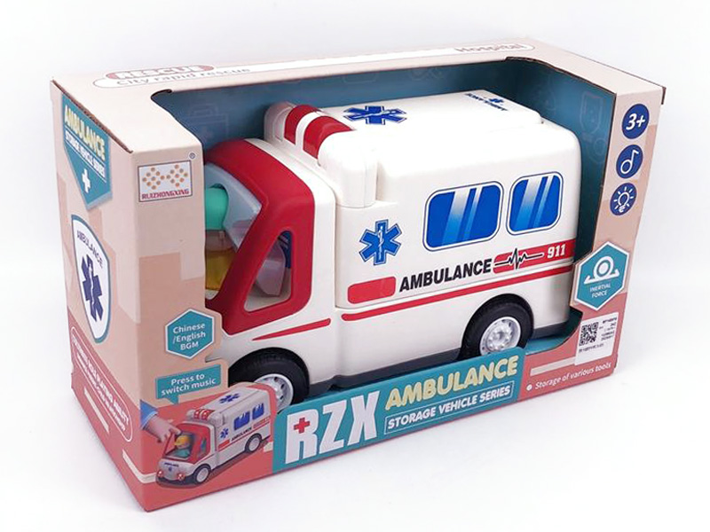 Friction Ambulance Car W/L_M toys