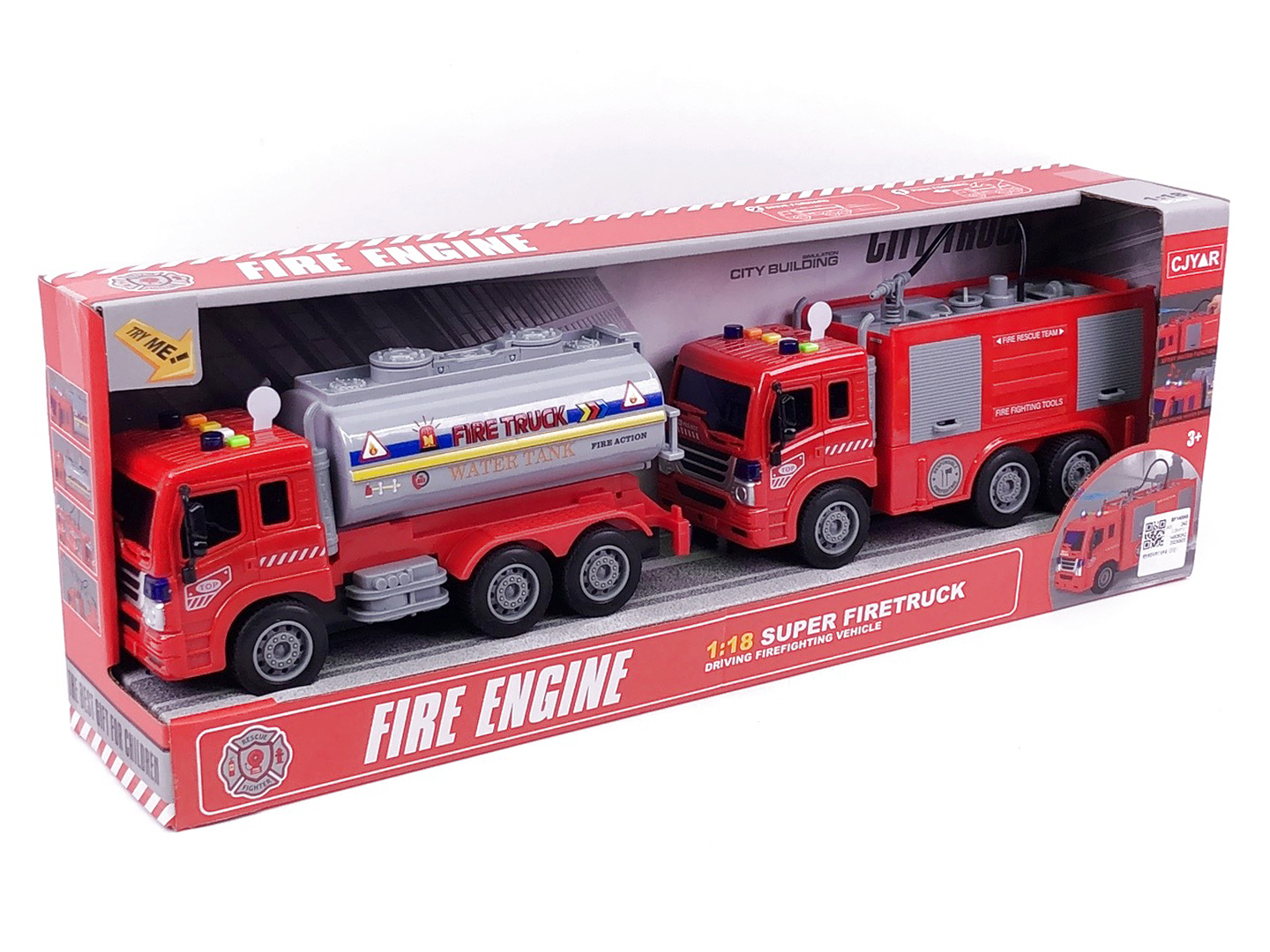 Friction Fire Engine W/L_S(2in1) toys