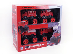 Friction Diy Fire Engine(4in1)