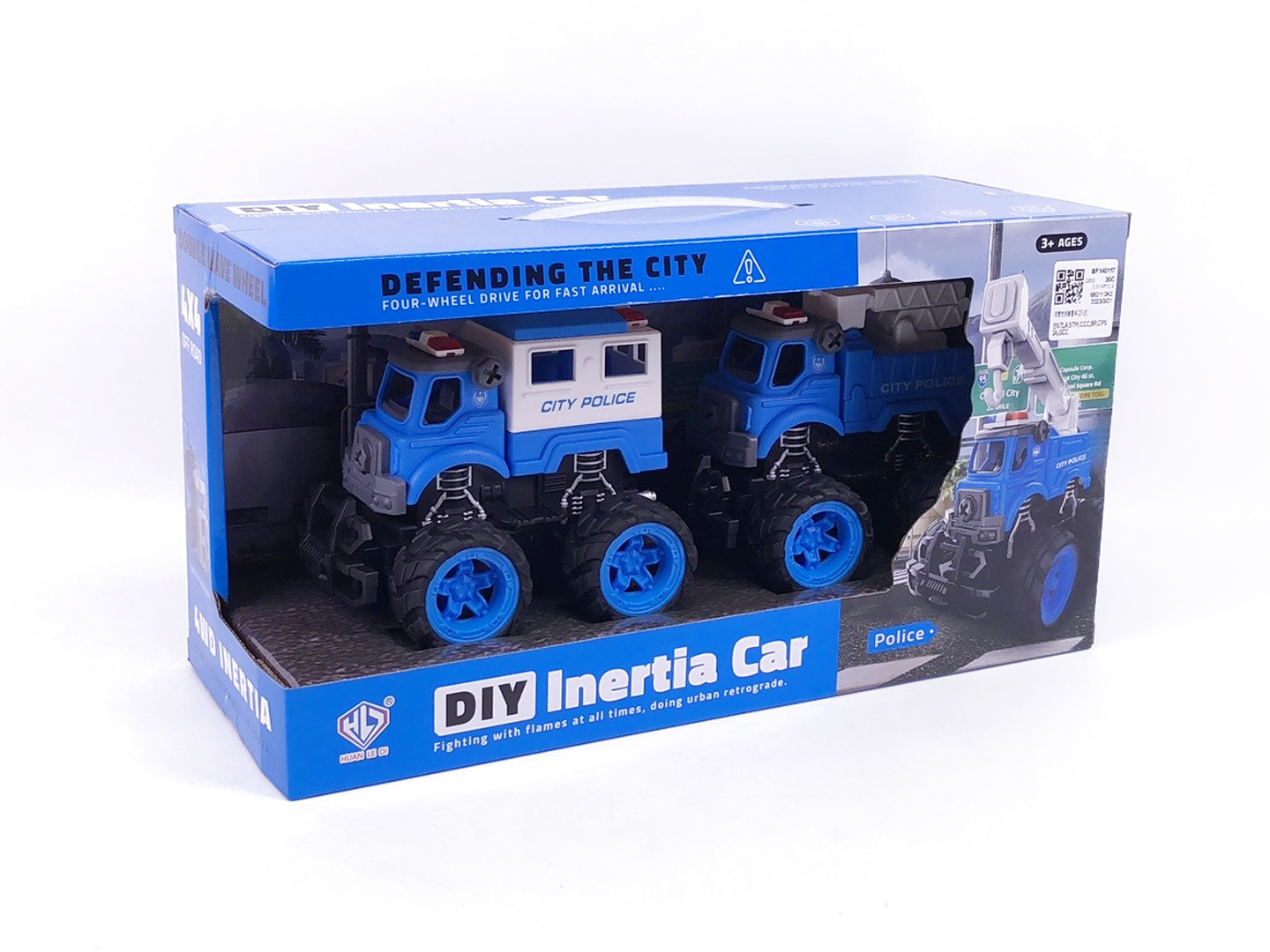 Friction Diy Police Car(2in1) toys
