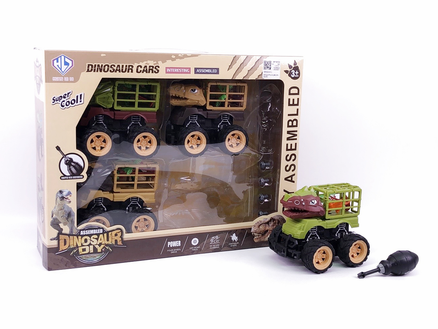 Friction Dinosaur Car(4in1） toys