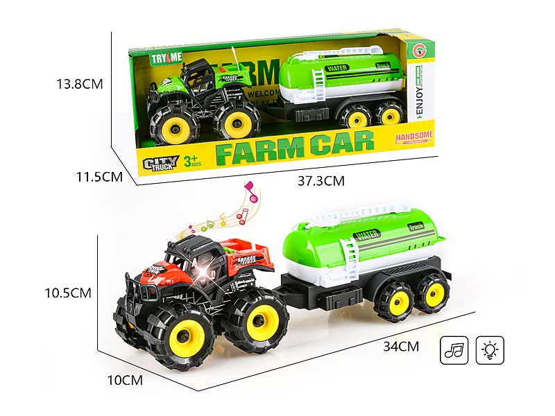 Friction Farmer Truck W/L_M(2C) toys