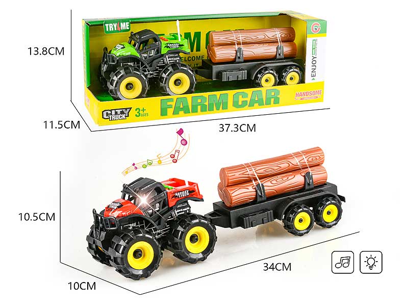 Friction Farmer Truck W/L_M(2C) toys