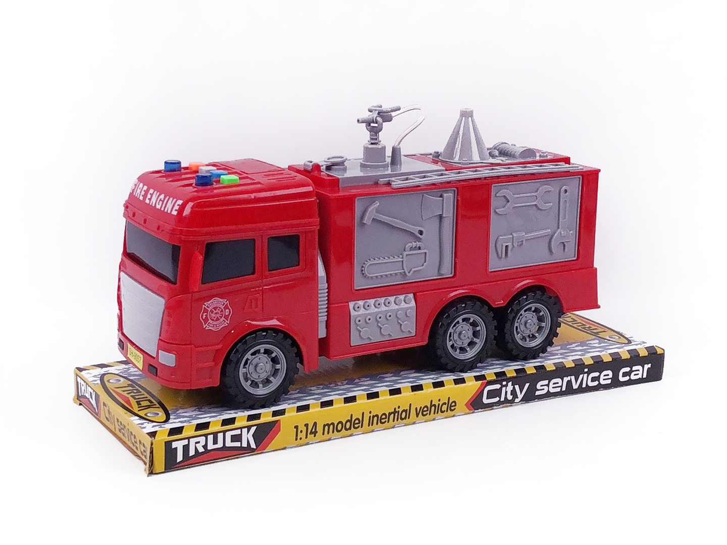 Friction Sprinkler Fire Engine W/L_M toys