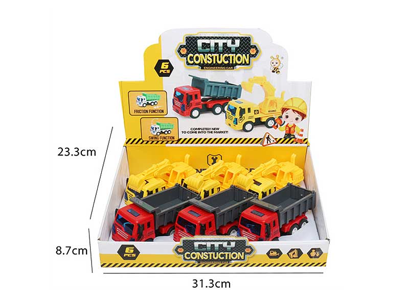 Friction Construction Truck(6in1) toys