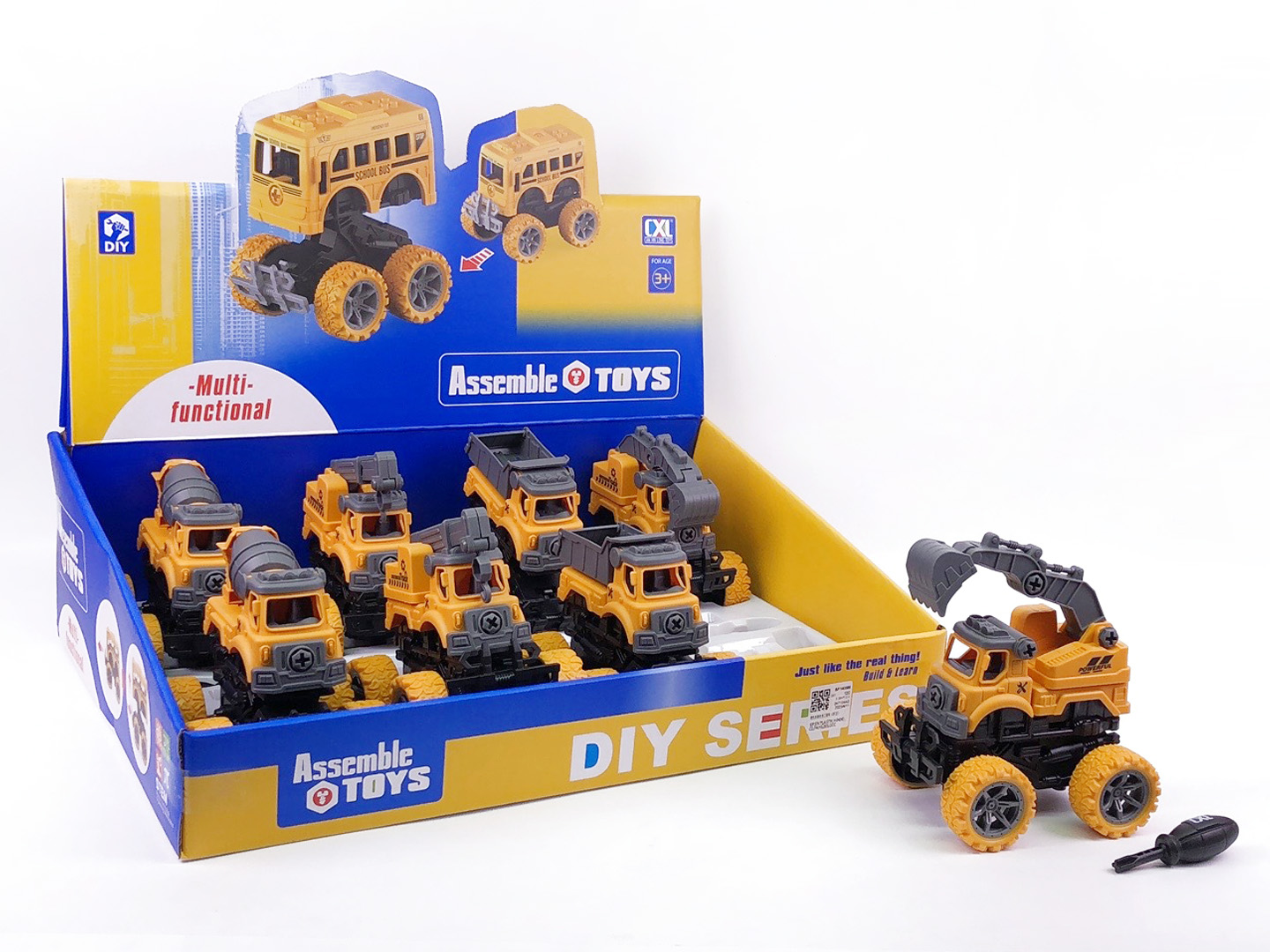 Friction Diy Transforms Construction Truck(8in1) toys