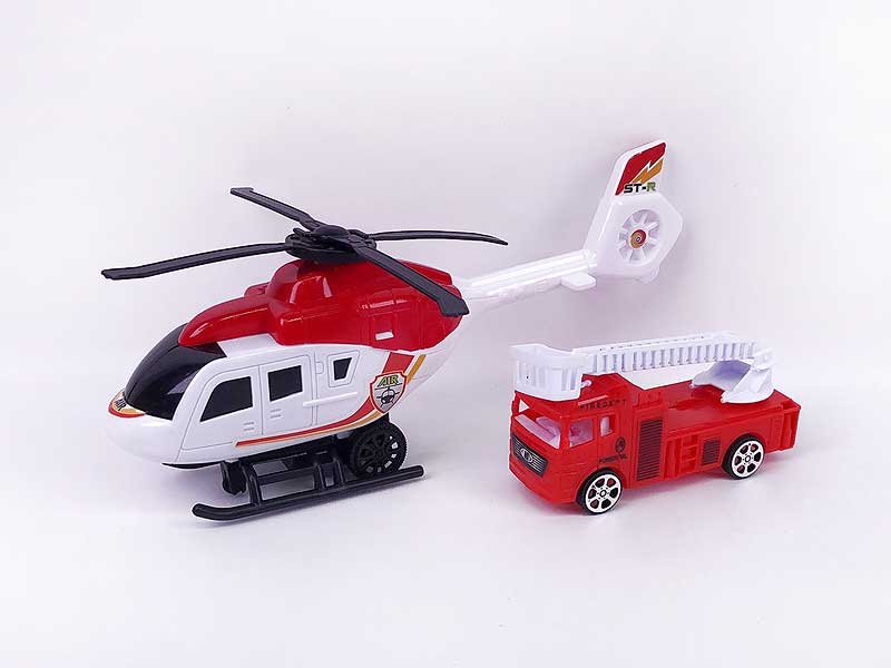 Fricton Helcopter & Free Wheel Car toys