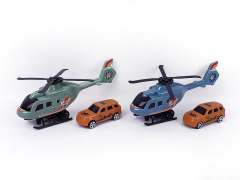 Fricton Helicopter & Free Wheel Car(2C) toys